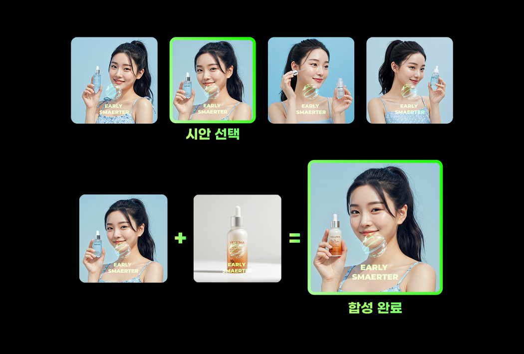 AI 기반 모델·제품 광고 이미지 제작 서비스 이미지 | 얼리스마터 EarlySmarter